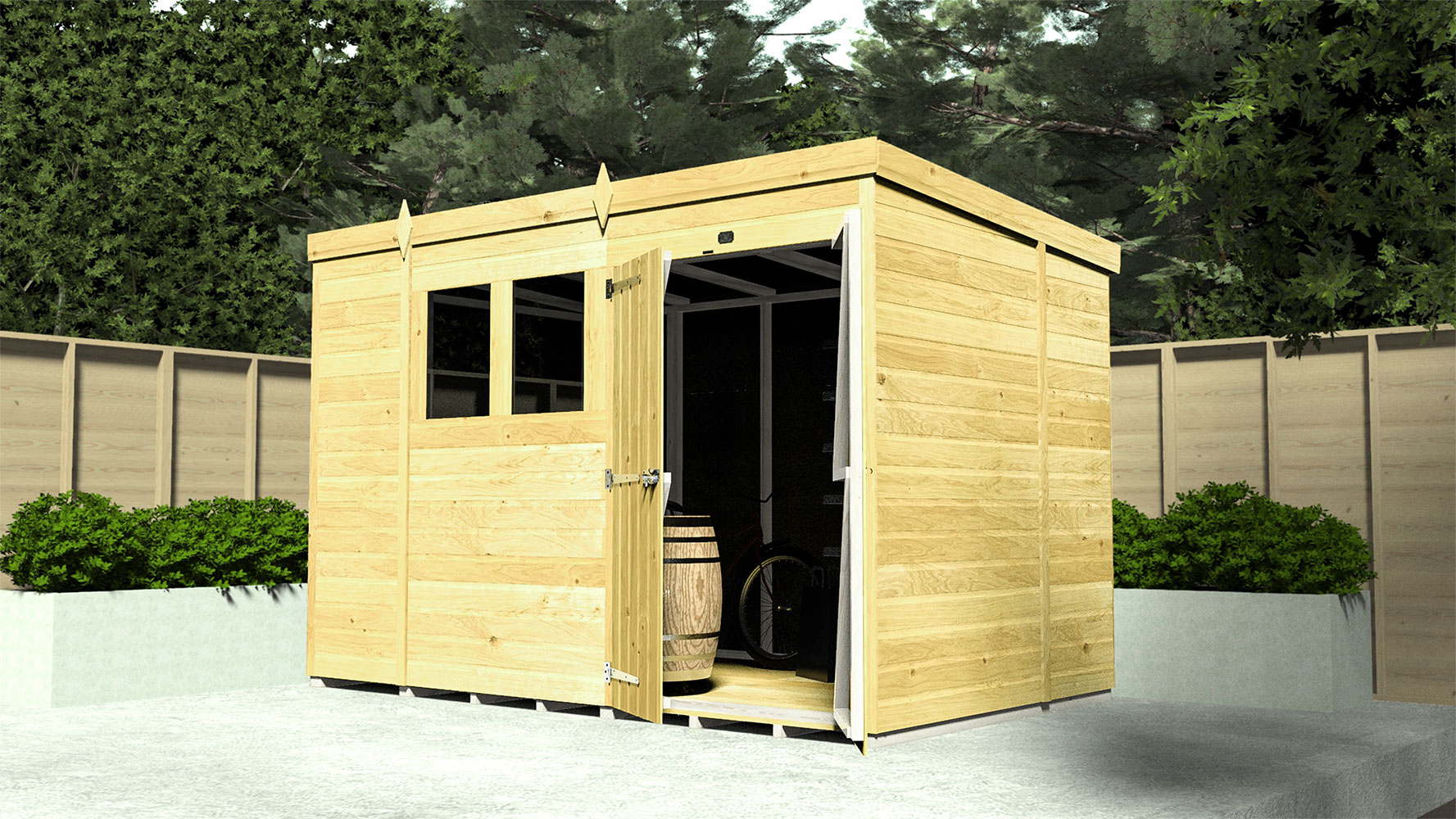 Modern Pent Sheds for Sale | Flat Pack Sheds