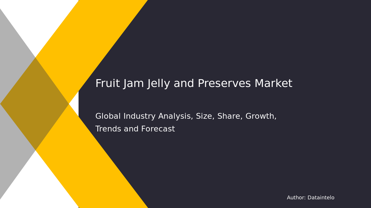 Fruit Jam, Jelly, and Preserves Market Report | Global Forecast From 2025 To 2033
