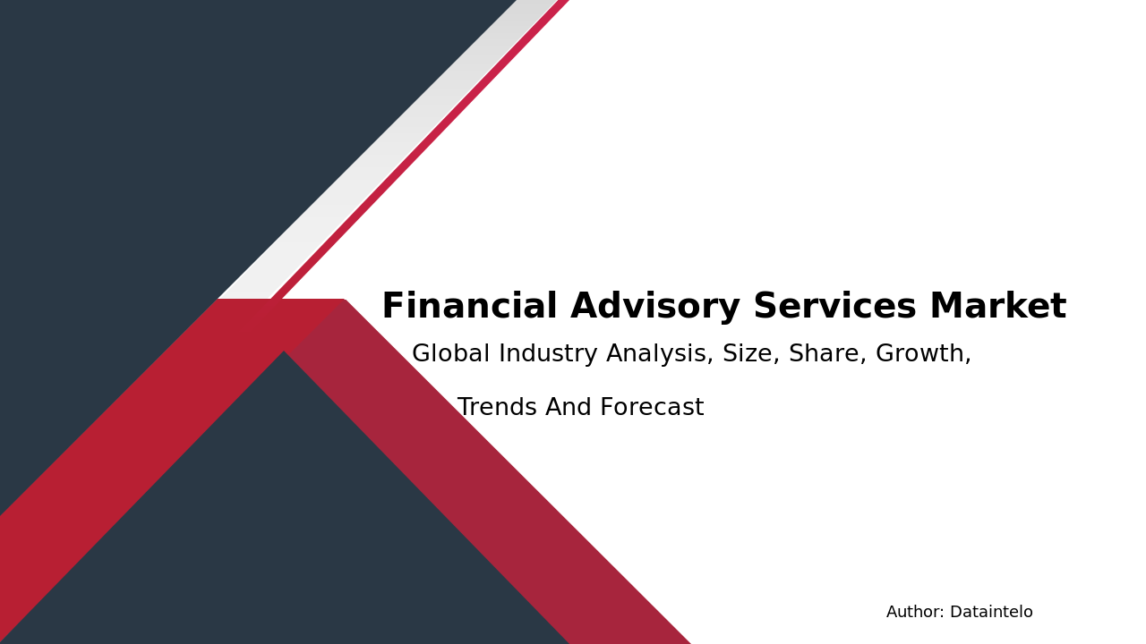 Request For Sample of Financial Advisory Services Market Report | Global Forecast From 2025 To 2033