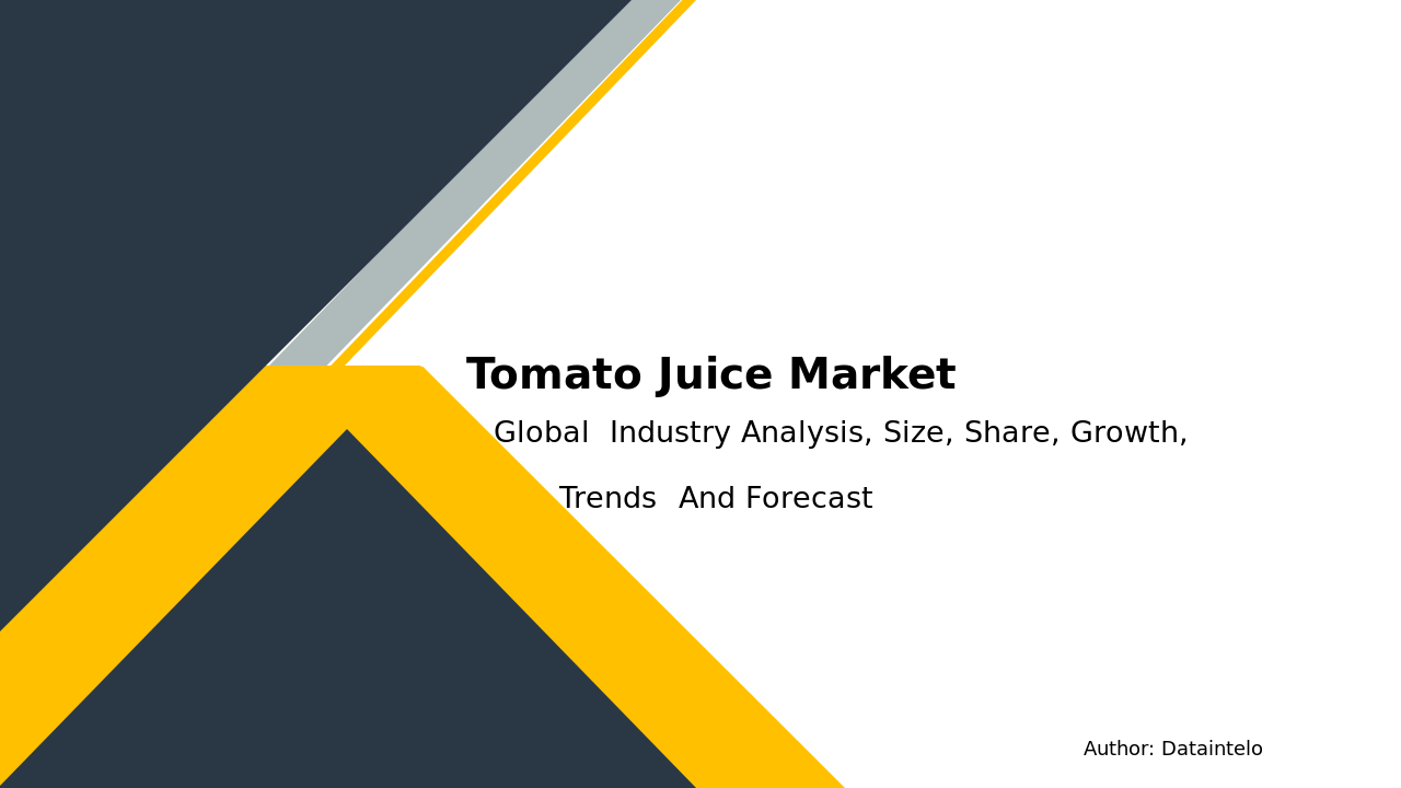 Tomato Juice Market Report | Global Forecast From 2025 To 2033