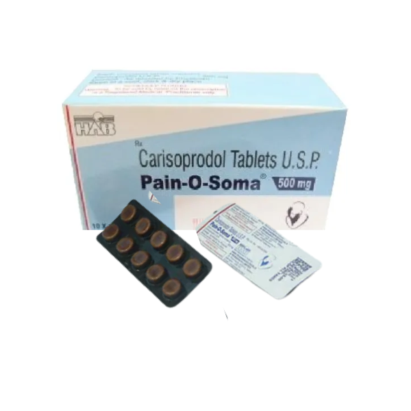 Pain O Soma 500 mg | Carisoprodol for Acute - Chronic Pain Relief.