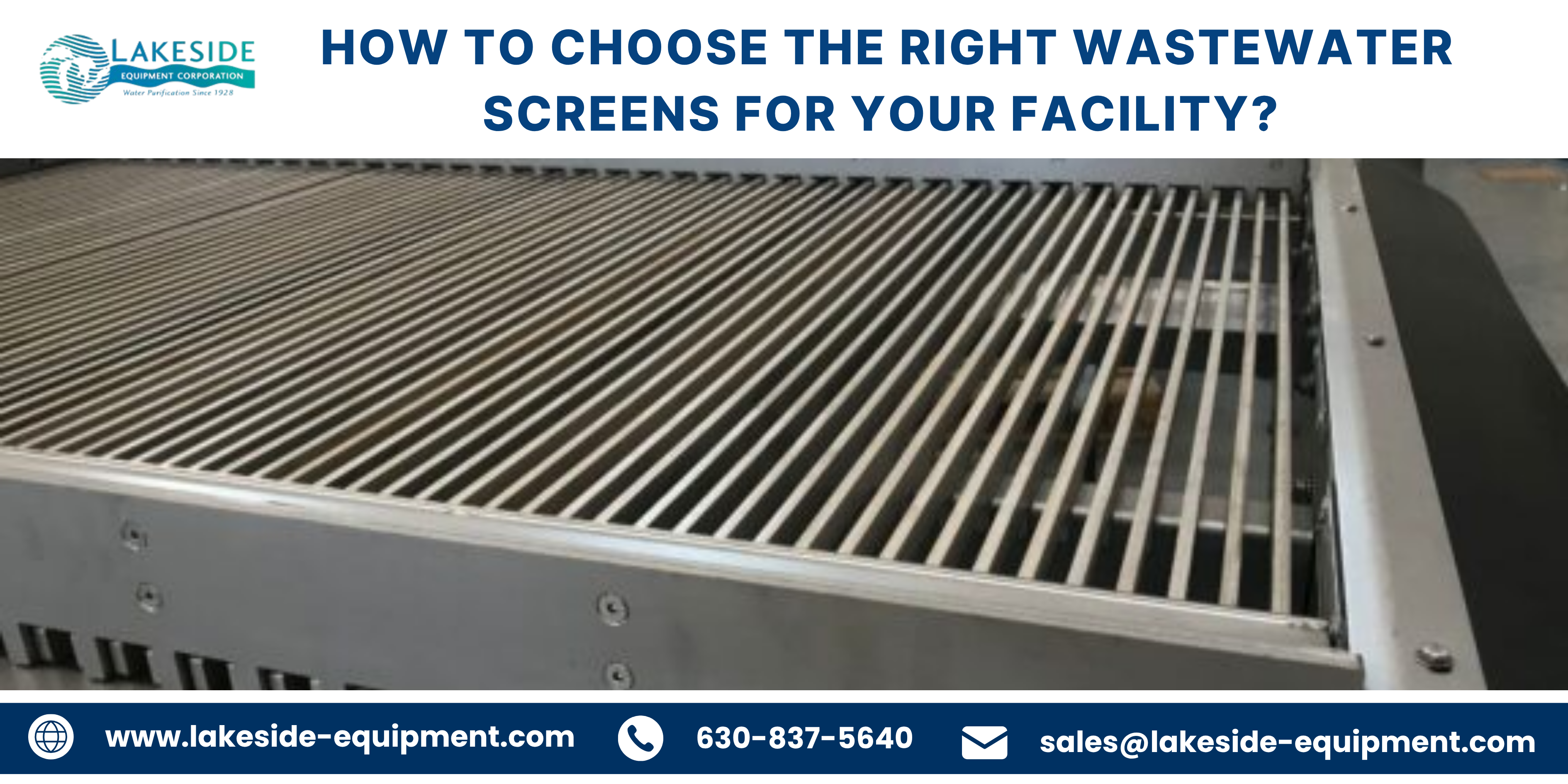 How to Choose the Right Wastewater Screens for Your Facility?  – Lakeside-Equipment