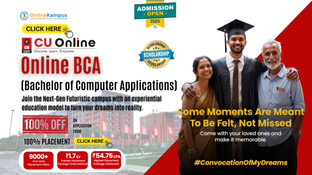 Online BCA at CU Online 2025: Placement, Fees & Discount!