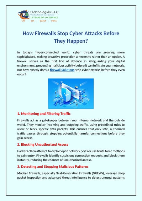 How Firewalls Stop Cyber Attacks Before They Happen? | PDF