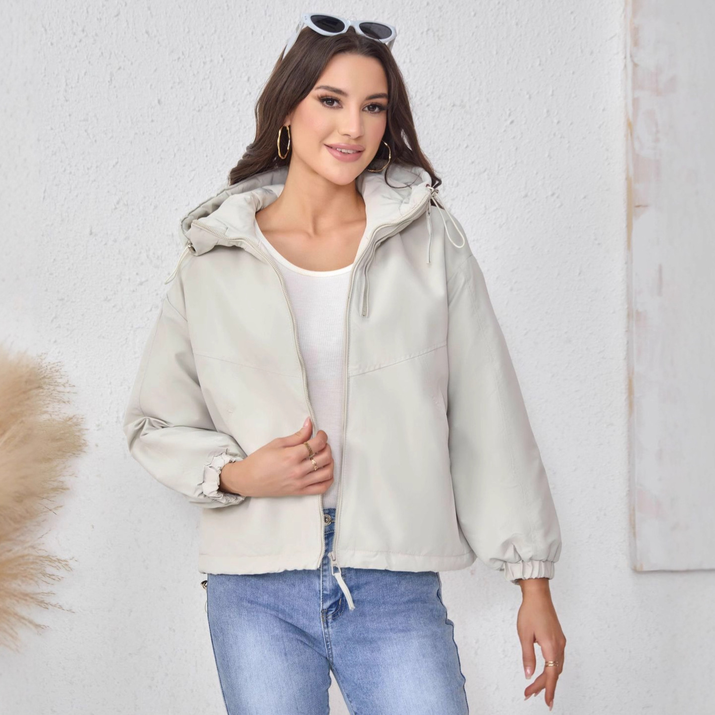 Women’s Shell Jacket Hooded Small Loose