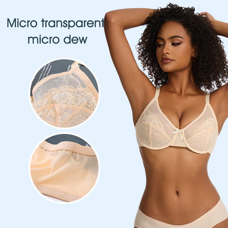 Plus Size Underwear Gauze Push Up Bra