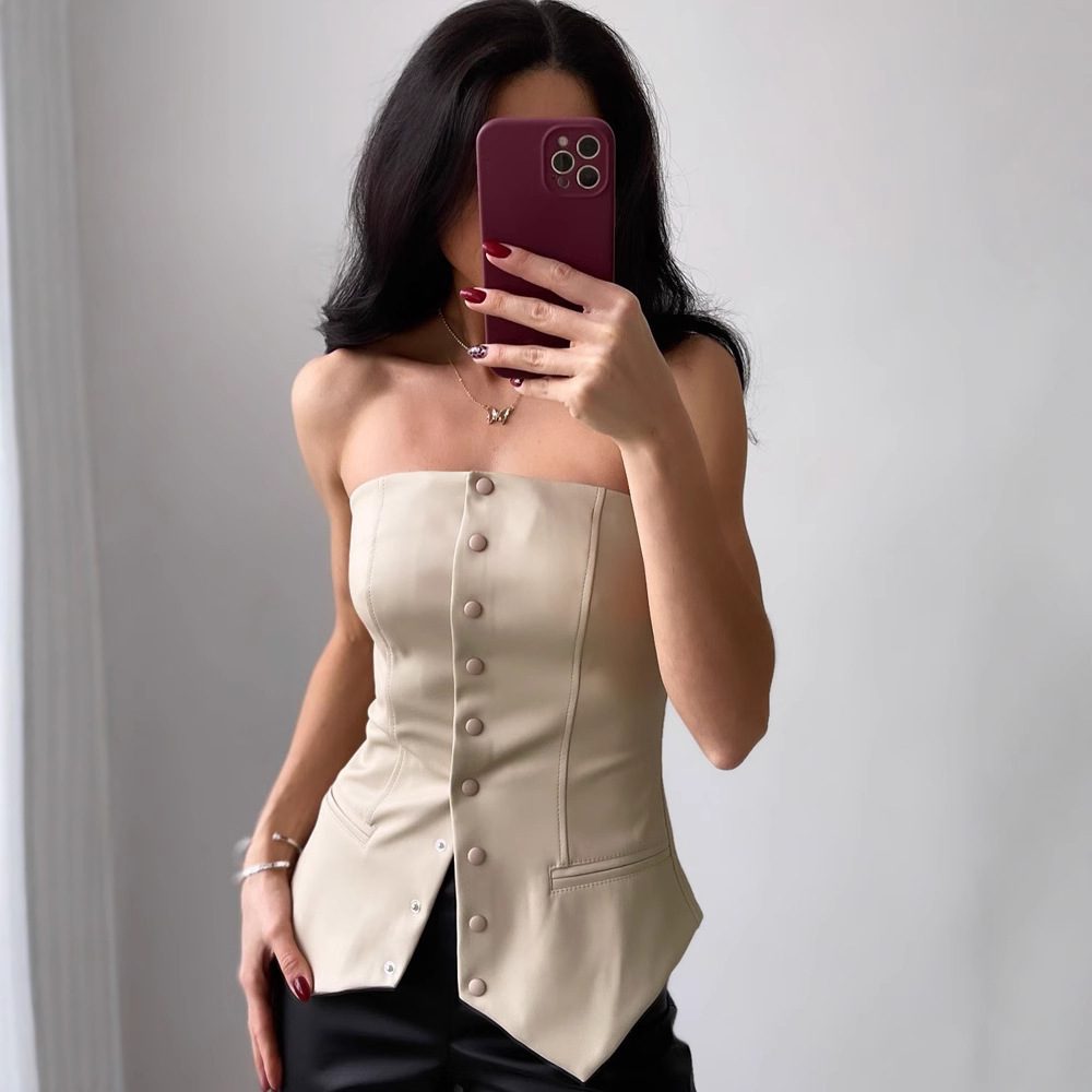 Women's Fashion Sexy Backless Fitted Vest
