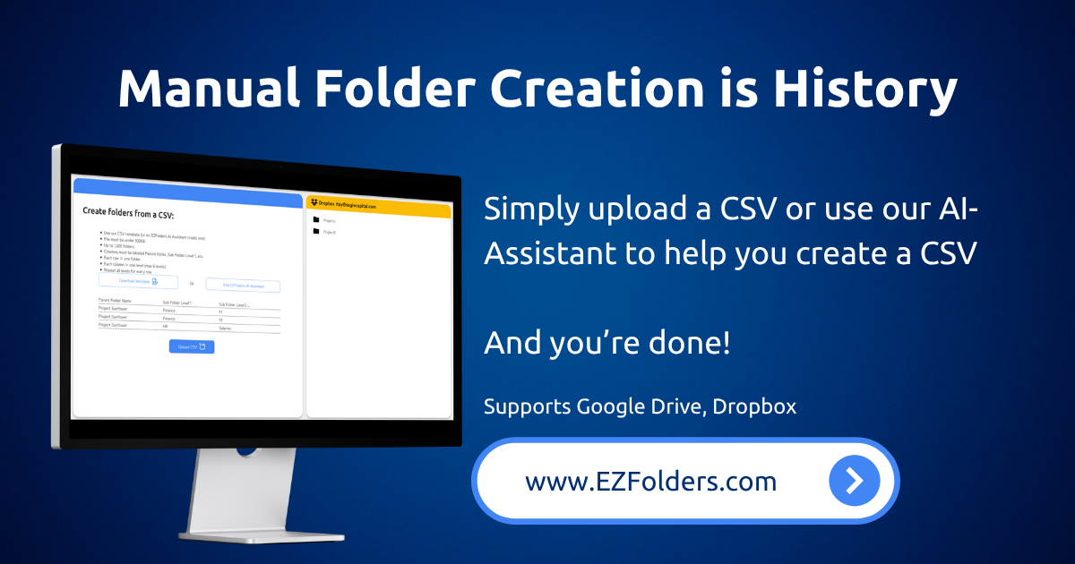 EZFolders | Instant Folder Creation for Dropbox and Drive
