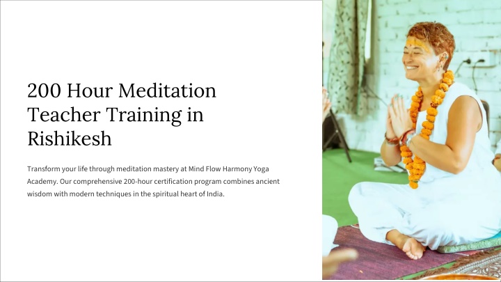 PPT - 200-hour yoga teacher training in Rishikesh PowerPoint Presentation - ID:14665310