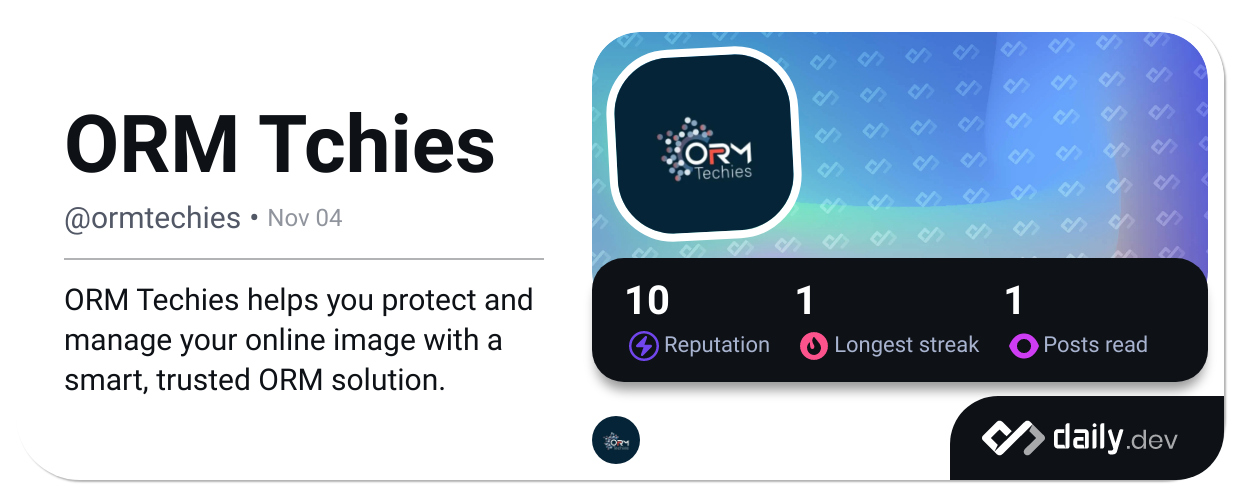 ORM Tchies (@ormtechies) | daily.dev