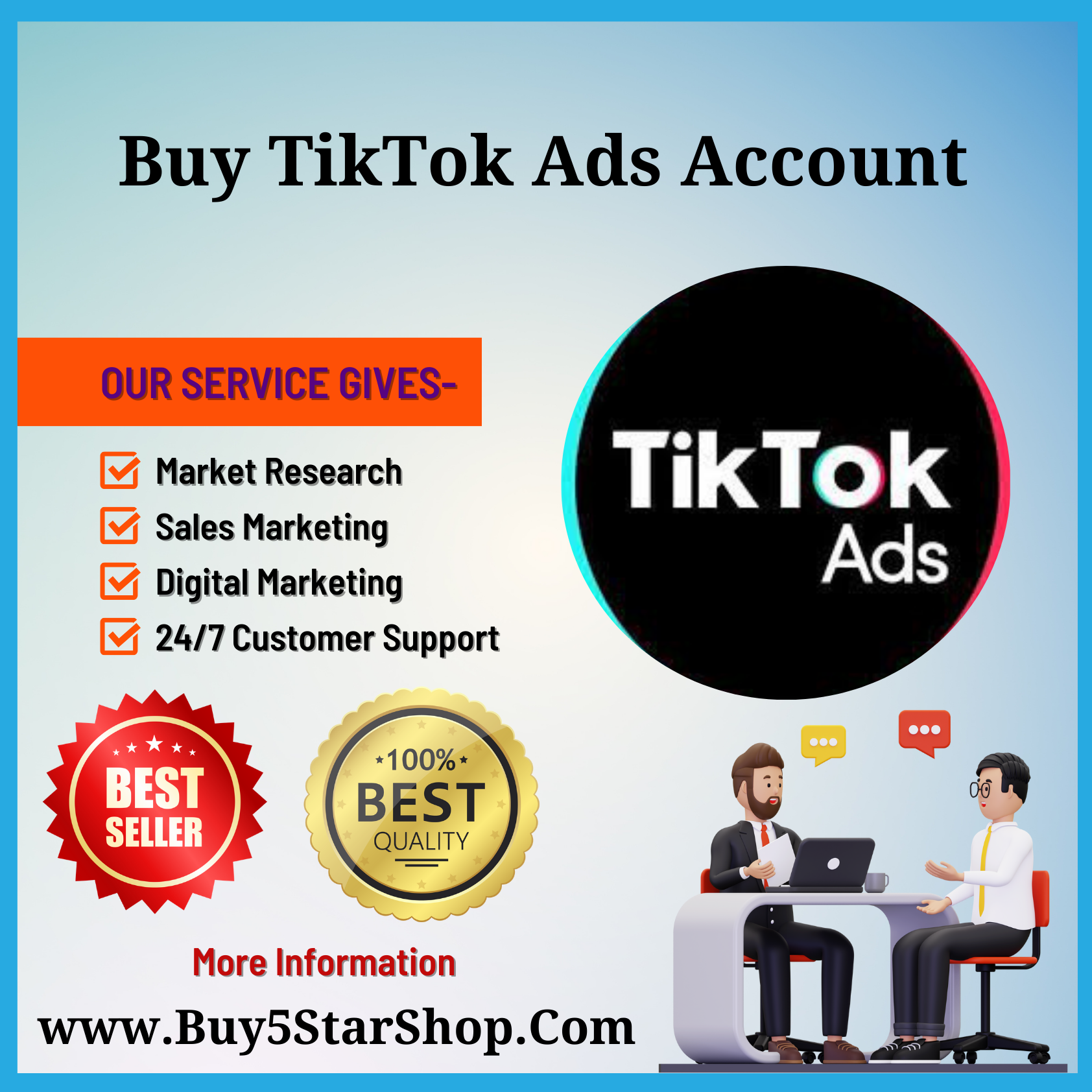 Buy TikTok Ads Accounts - Verified & Secure Accounts for Instant Use | Buy5StarShop.com