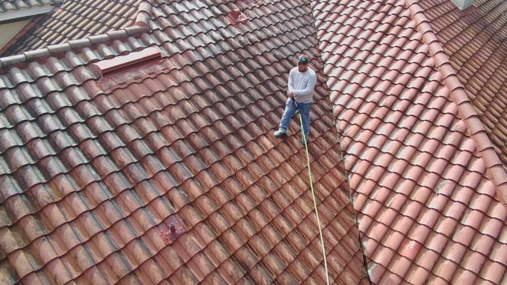 Commercial roof cleaning