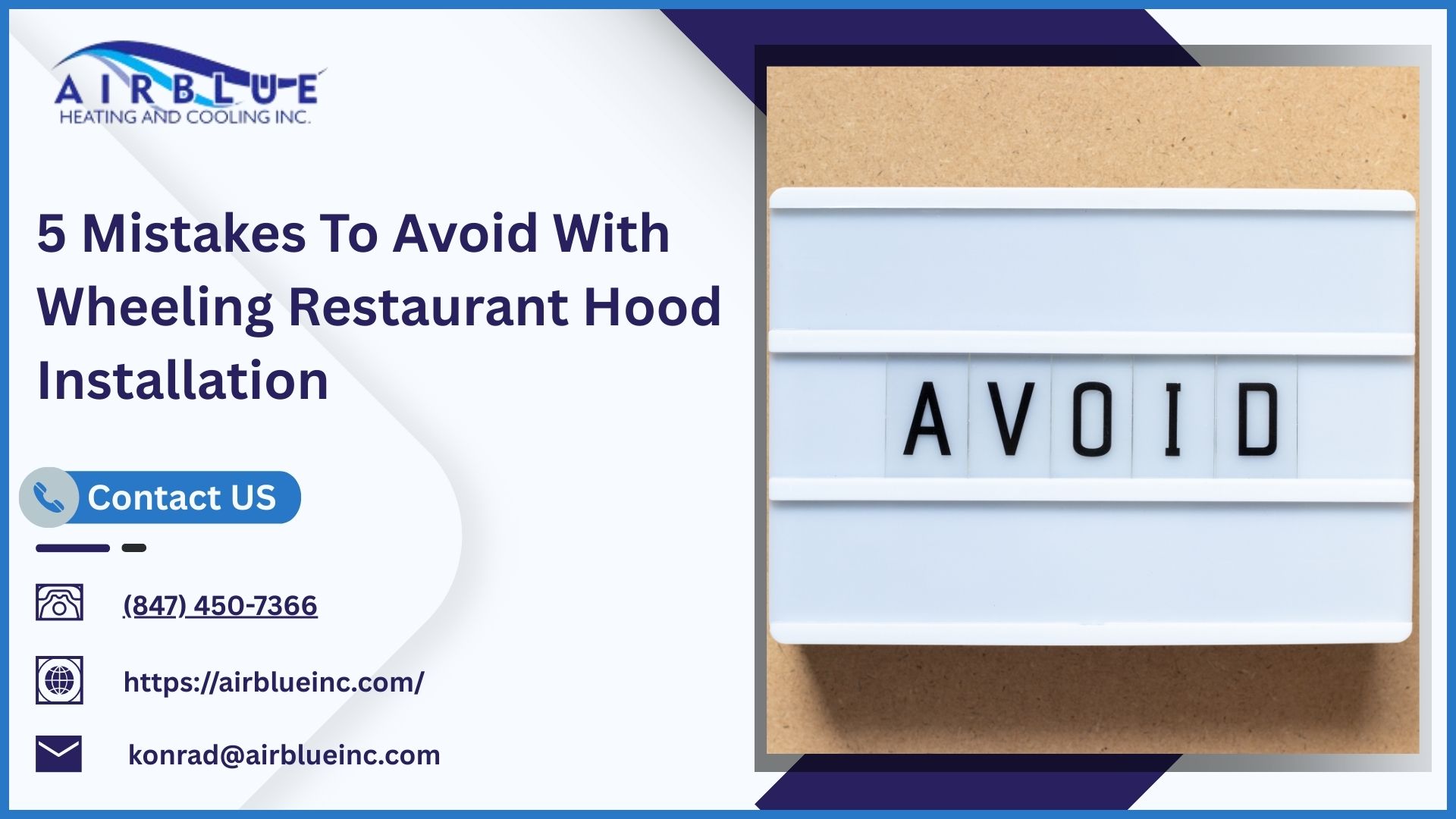 5 Mistakes To Avoid With Wheeling Restaurant Hood Installation – AIR BLUE HEATING AND COOLING INC.