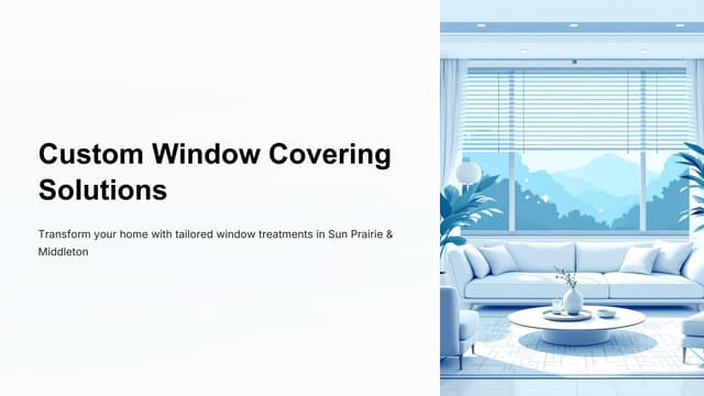 Custom Window Covering Solutions in Sun Prairie & Middleton by Incredible Windows | PDF
