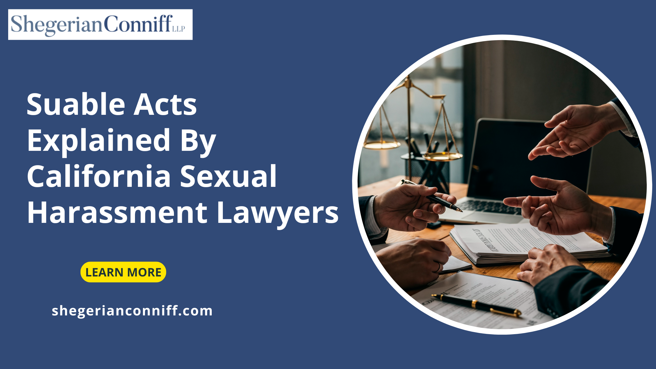 Suable Acts Explained By California Sexual Harassment Lawyers – Shegerian Conniff