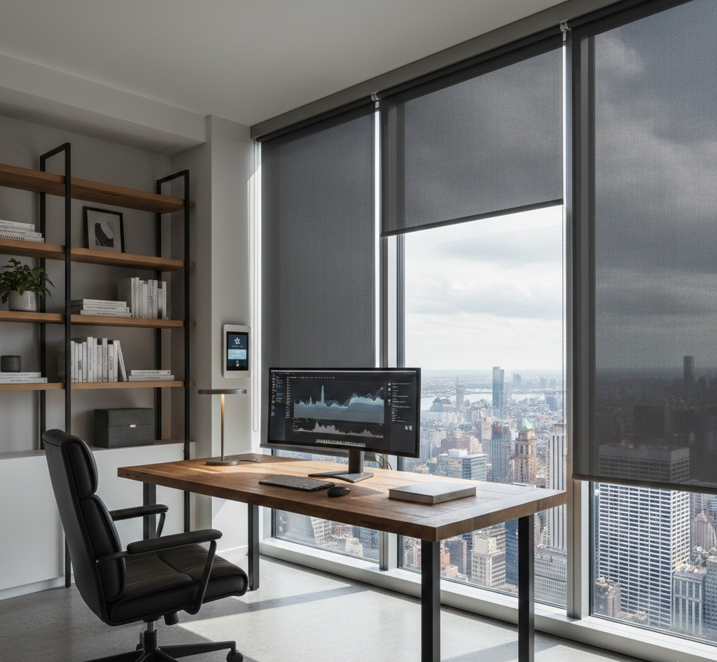 Why Motorized Blackout Shades Are the Best Choice for NYC Home Offices