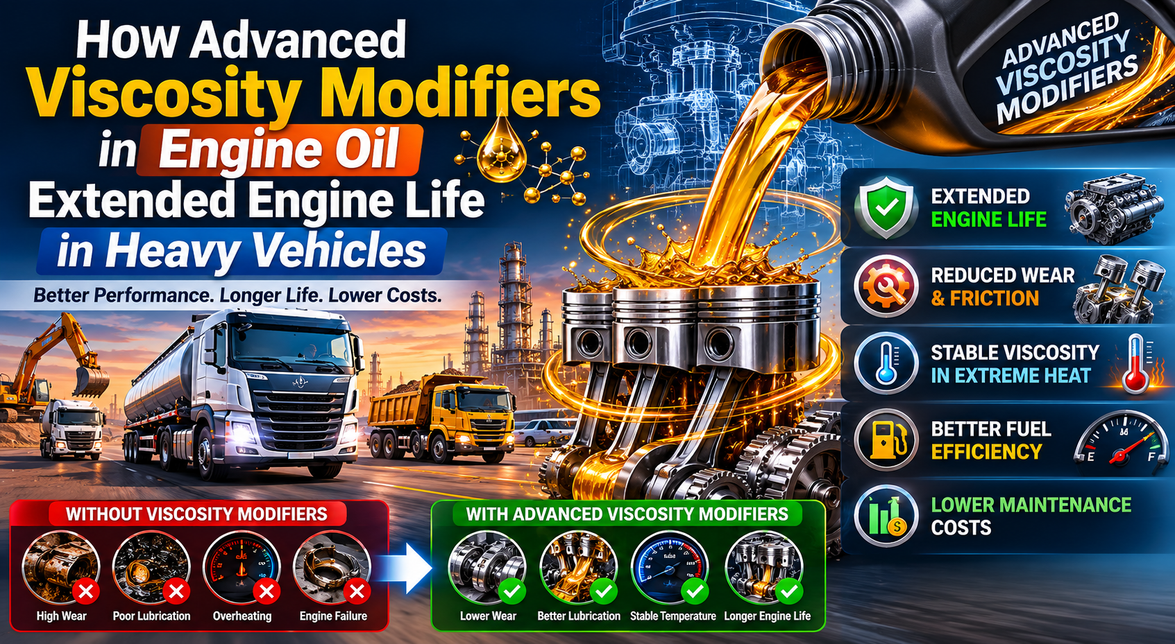 How Advanced Viscosity Modifiers in Engine Oil Extended Engine Life...