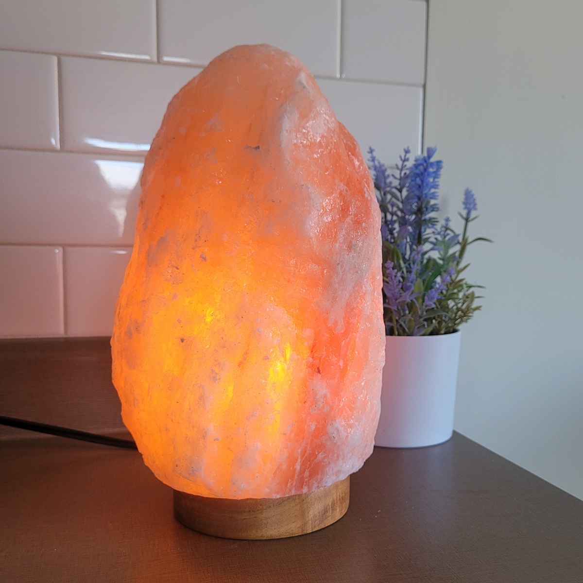 Pink Salt Lamp Large, 100% Natural and Authentic Natural Salt - Premier Halite Inc.