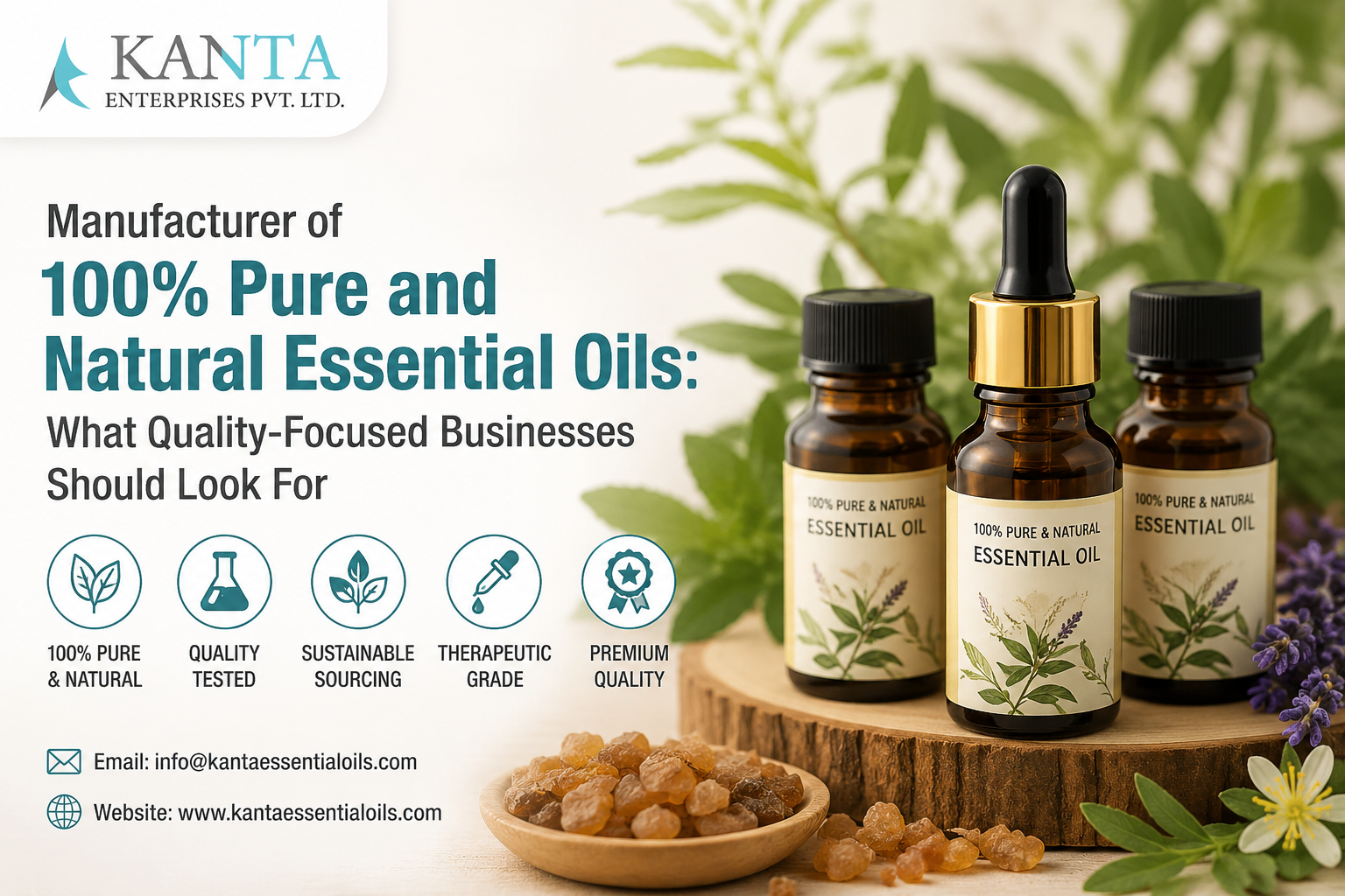 Manufacturer of 100% Pure and Natural Essential Oils | Bulk Supplier