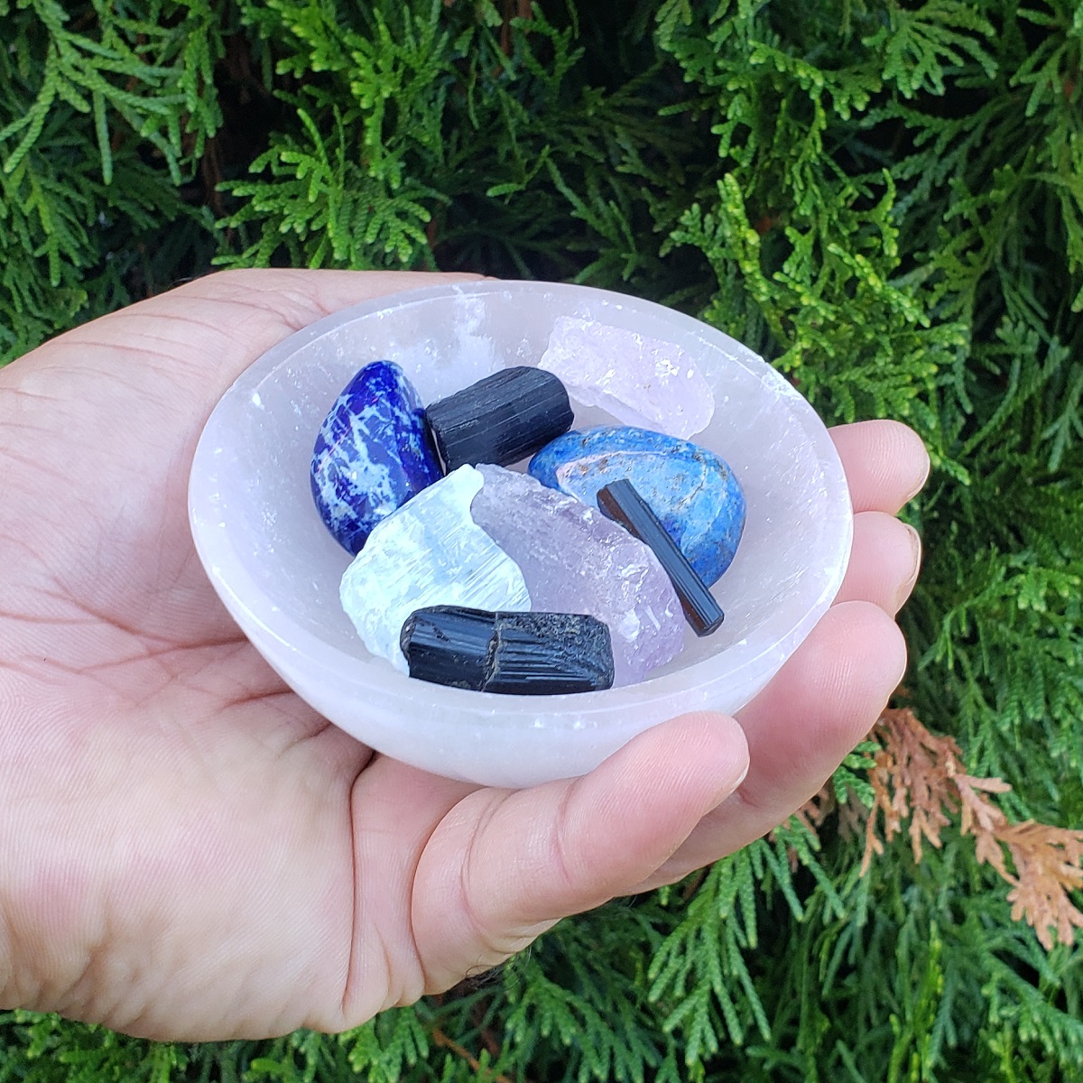 Selenite Bowl Small, Handmade, 100% Authentic - Premier Halite Inc.