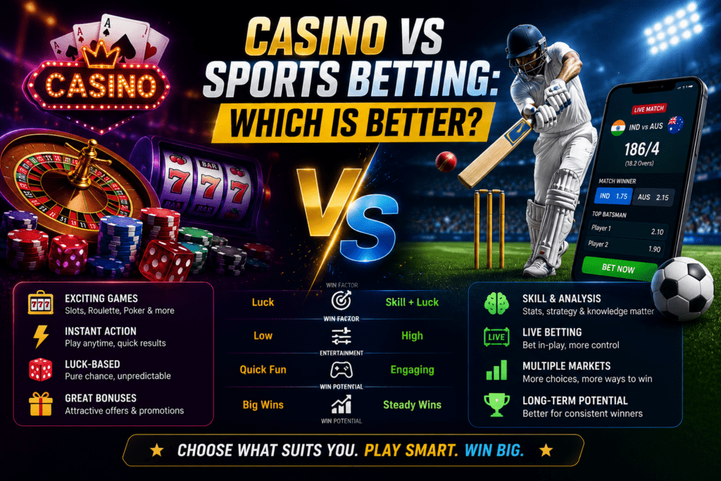 Casino vs Sports Betting: Which is Better?