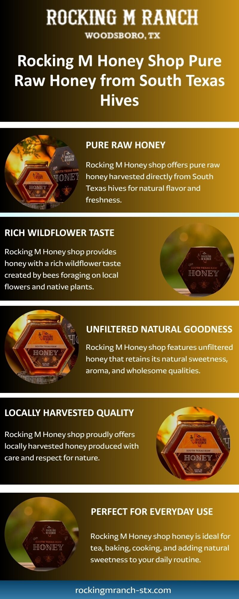 Rocking M Honey Shop Pure Raw Honey from South Texas Hives - Gifyu