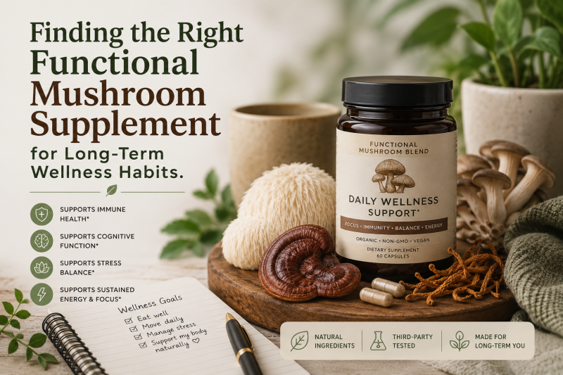 Finding the Right Functional Mushroom Supplement for Long-Term Wellness Habits.