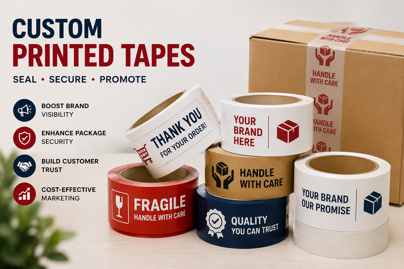 What are the benefits of using custom branded packaging tape? - Barb...