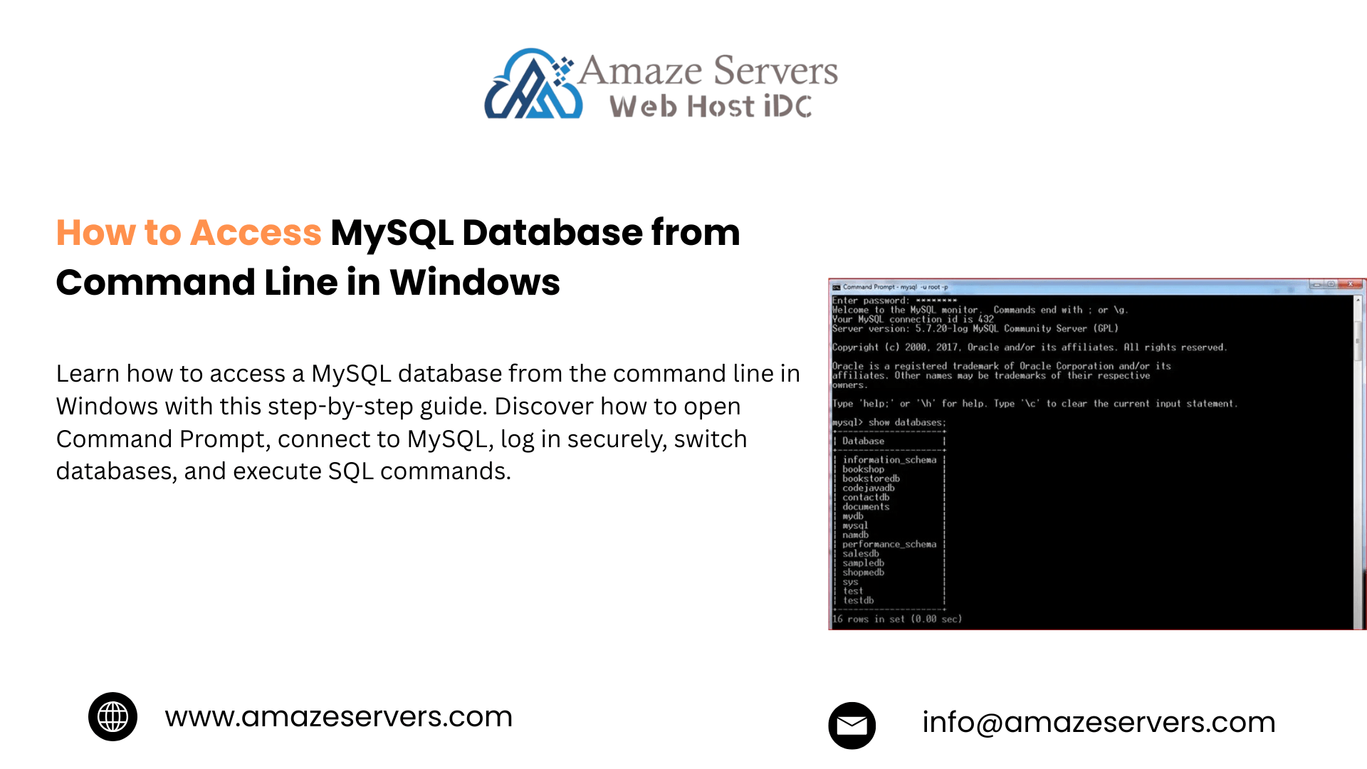 How to Access MySQL Database from Command Line in Windows