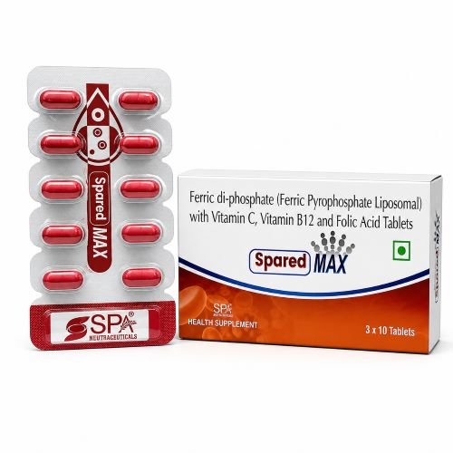 Ferrous Pyrophosphate Folic Acid Vitamin B12 Vitamin C Tablets | Spared Max - Plenum Biotech