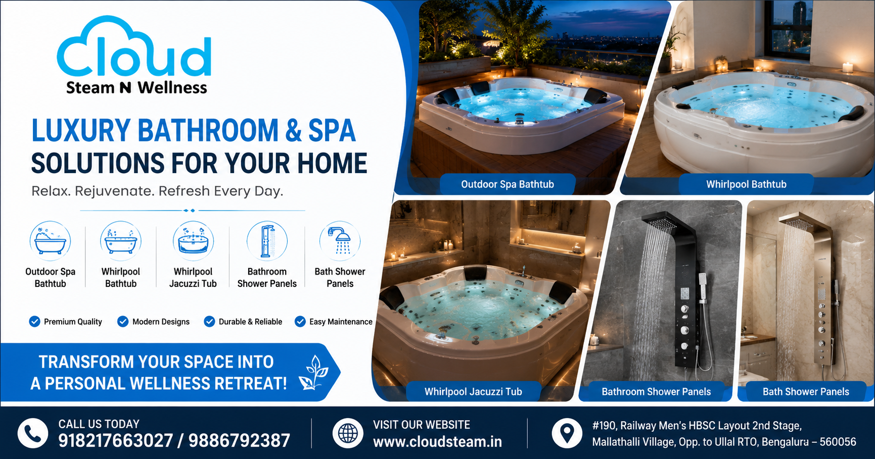 Experience Luxury at Home with Modern Spa and Bathroom Solutions – cloudsteamnwellness