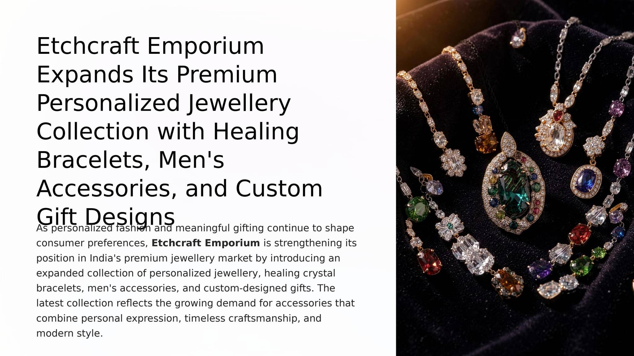 Etchcraft Emporium Expands Its Premium Personalized Jewellery Collection with Healing Bracelets, Men by Etch Craft - Issuu