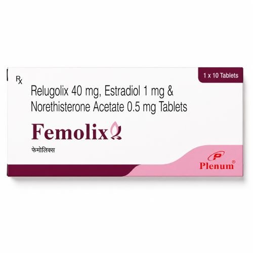 Relugolix Estradiol And Norethindrone Acetate Tablets (40mg+1mg+0.5mg) | Femolix