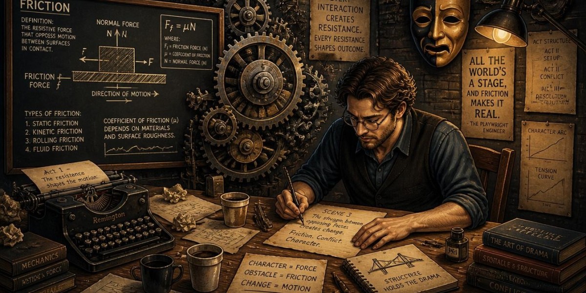 The Mechanics of Friction and Technical Drama Writing