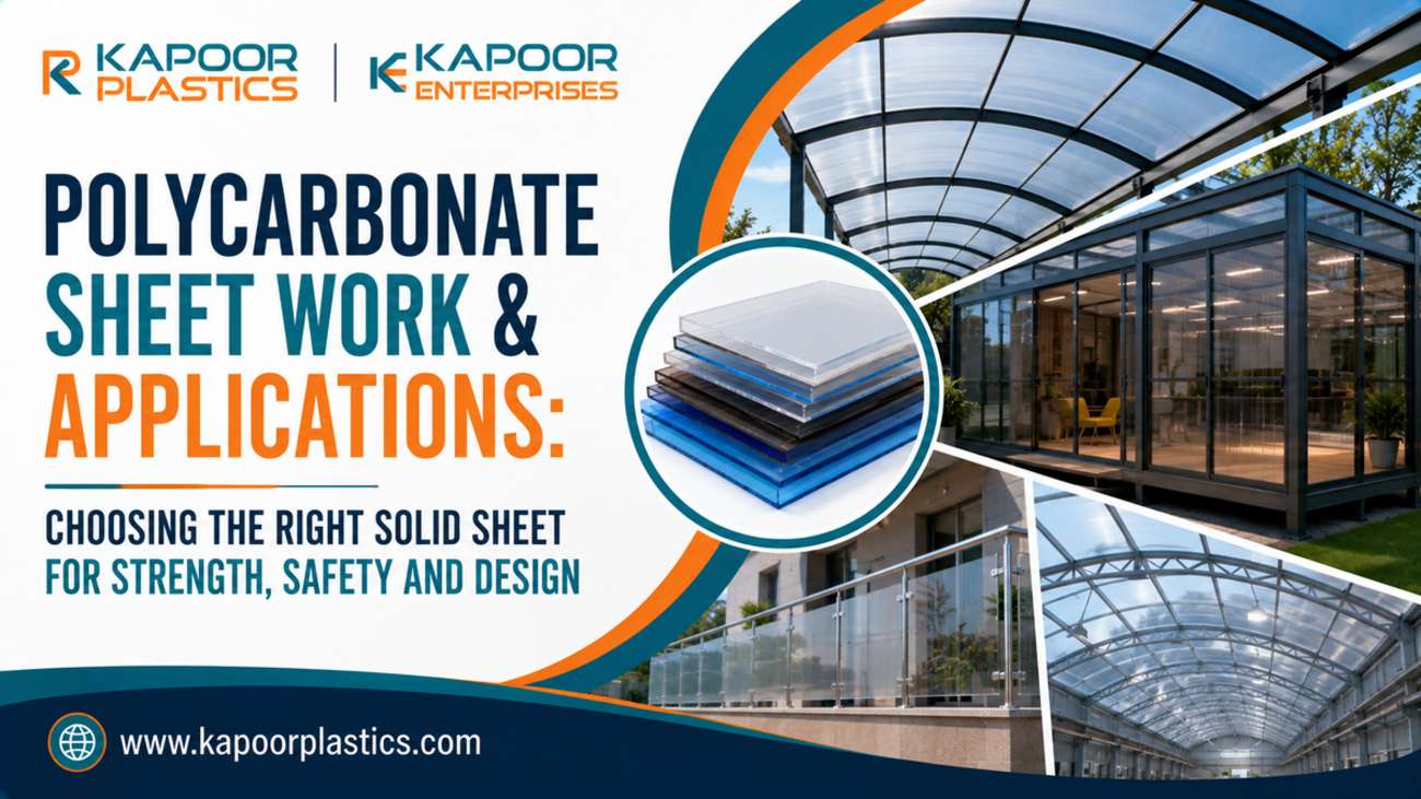 Polycarbonate Sheet Work & Applications: Choosing the Right Solid Sheet for Strength, Safety and Design - Kapoor Plastics