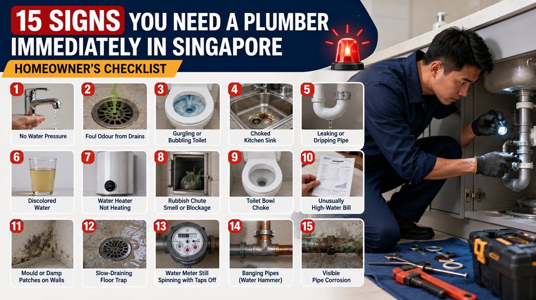 15 Signs You Need a Plumber Immediately (SG Checklist)