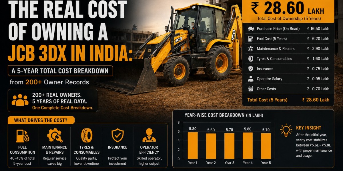 The Real Cost of Owning a JCB 3DX in India: A 5-Year Total Cost Breakdown from 200+ Owner Records