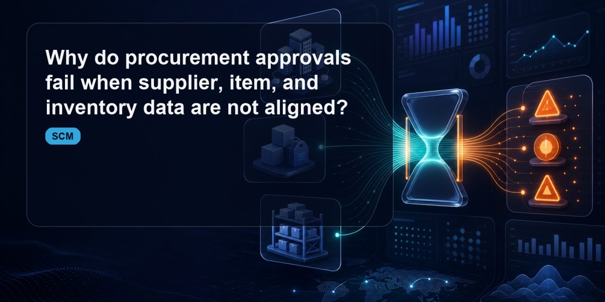 Why do procurement approvals fail when supplier, item, and inventory data are not aligned?